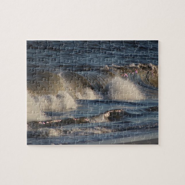 Puzzle Cracing des vagues de l'océan Atlantique à la plag (Horizontal)