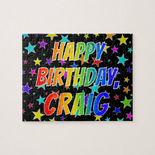 Puzzle "CRAIG" Prénom, Amusant "HEUREUX ANNIVERSAIRE"