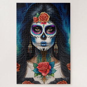 Puzzle Crâne à sucre - Embrasser Dia de los Muertos