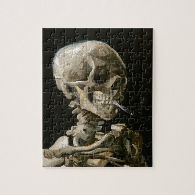 Puzzle Crâne avec cigarette brûlante par Vincent van Gogh (Vertical)
