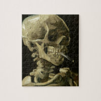 Crâne avec cigarette par Van Gogh