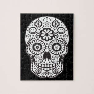 Puzzle Crâne de sucre souriant
