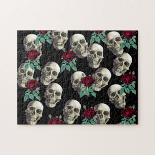 Puzzle Crânes et fleurs