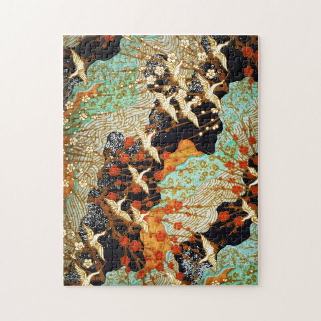 Puzzle CRANES VOLONTAIRES AVEC FLEURS PRINTEMPS Floral ja (Vertical)