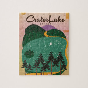 Puzzle Crater lake Canada Affiche de voyage