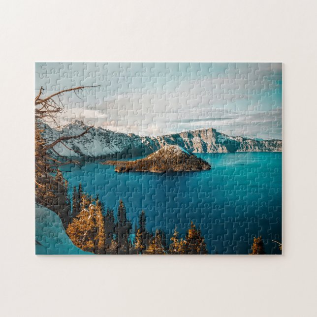 Puzzle Crater Lake Oregon. (Horizontal)