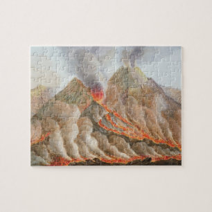 Puzzle Cratère du mont Vésuve d'un dessin original