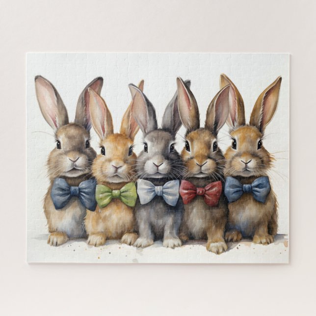 Puzzle Cravate d'aquarelle chabot (Horizontal)