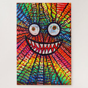 Puzzle Crazy Colorful Monster Smile