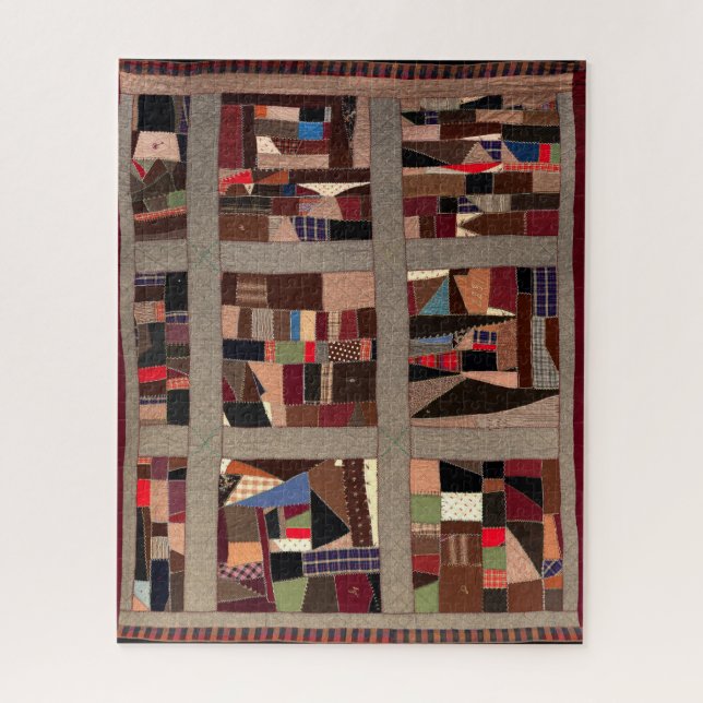 Puzzle Crazy Quilt (Vertical)