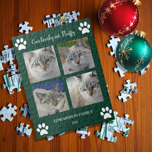 Puzzle Create your own cat photo collage monogram name (Create your own cat photo collage monogram name jigsaw puzzle.)