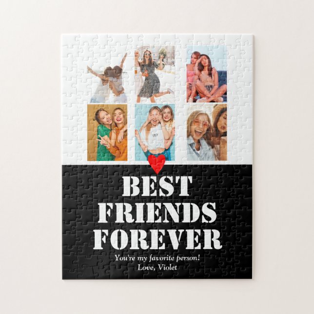 Puzzle Creative Unique BFF Photo Collage Cadeau Best Frie (Vertical)