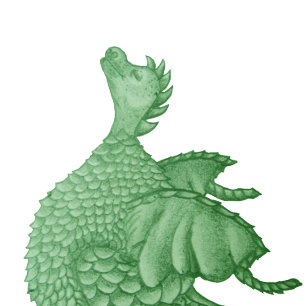 Puzzle créature imaginaire mythique dragon vert mignon