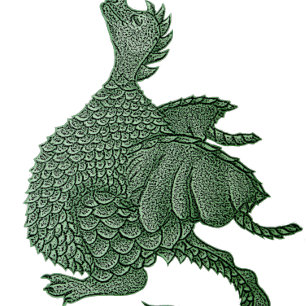 Puzzle créature imaginaire mythique dragon vert mignon