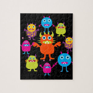 Puzzle Créatures drôles mignonnes de partie de monstre en