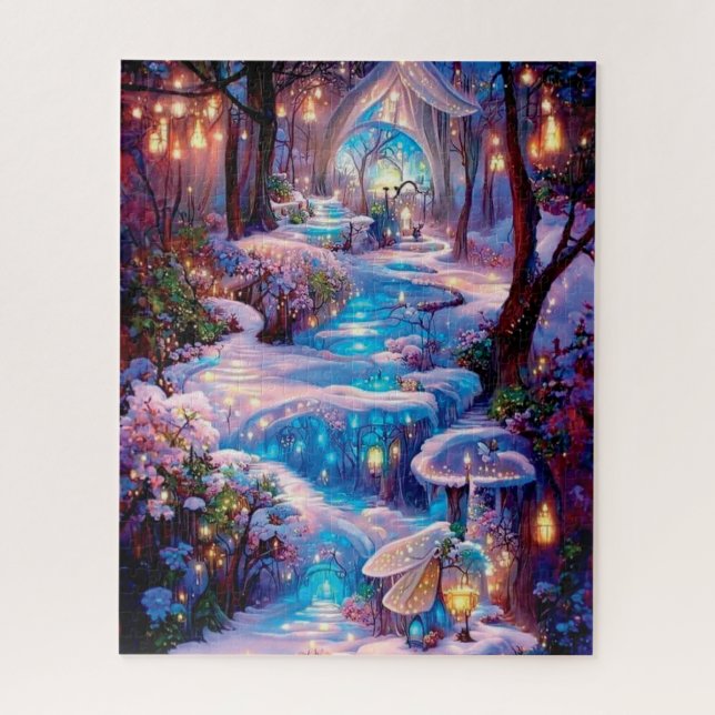 Puzzle Créée par l'IA, Winter Fairy Forest (Vertical)