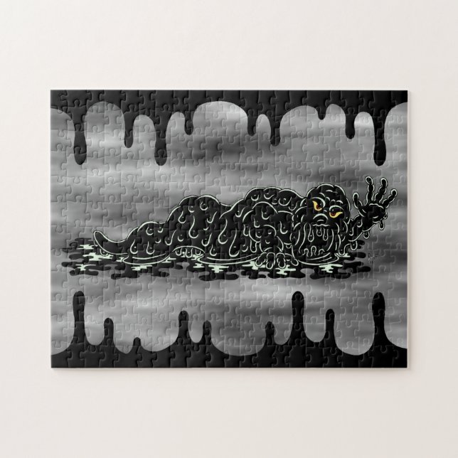 Puzzle Creeping Slime Hulk Weird Horror Art (Horizontal)