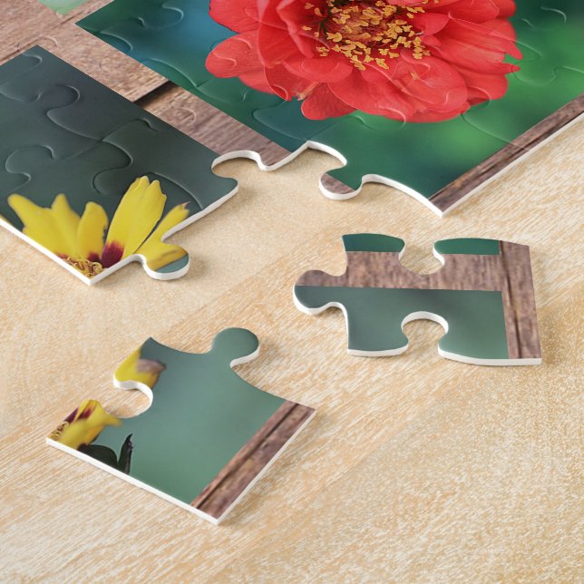 Puzzle Créer votre propre jardin fleurs photo collage (Côté)