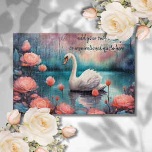 Puzzle créer votre propre message d'inspiration, swan