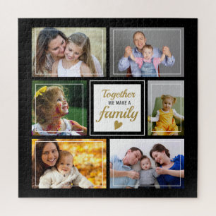Puzzle Créez votre propre 6 photo Collage Famille Citatio