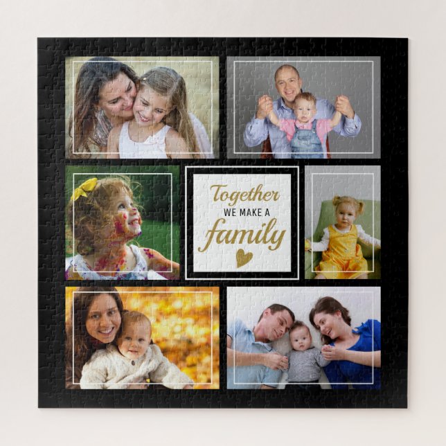 Puzzle Créez votre propre 6 photo Collage Famille Citatio (Vertical)