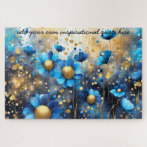 créez votre propre citation inspirante, bleu flora
