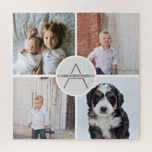 Puzzle Créez votre propre collection de 4 photos Monogram