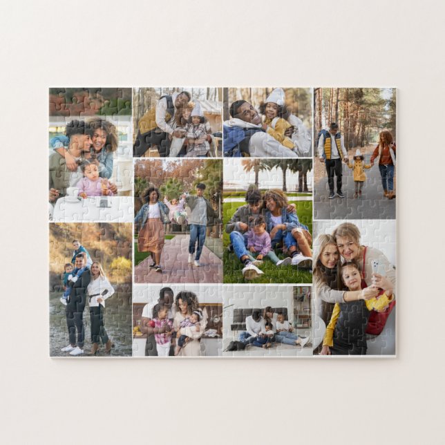 Puzzle Créez votre propre collection photo de 10 personne (Horizontal)