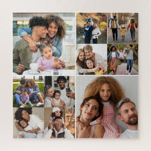 Puzzle Créez votre propre collection photo de 10 personne (Vertical)