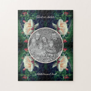 Puzzle Créez Votre Propre Rose Photo Peach Et Le Cadre Bu