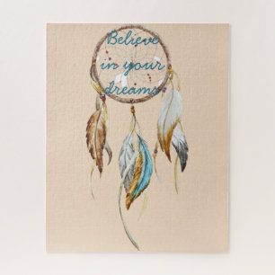 Puzzle Crème Brown Turquoise Dream Catcher