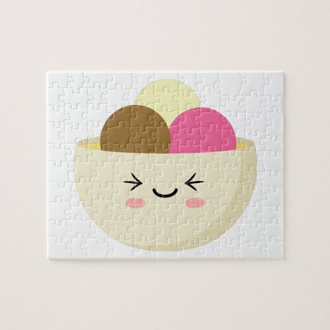 Puzzle Crème glacée Kawaii (Horizontal)