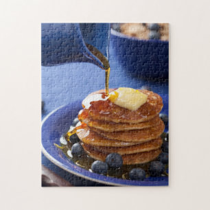 Puzzle Crêpes avec le sirop et la myrtille