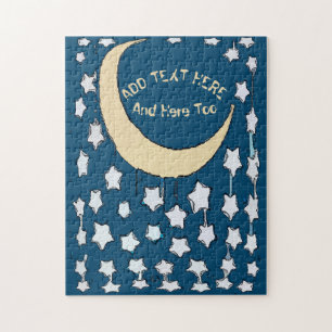 Puzzle Cresent Moon & Stars, ajouter le texte Jigsaw Puzz