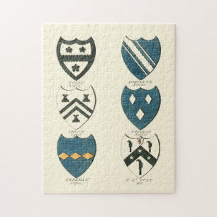 Puzzle Crêtes de famille de diverses Chambres anglaises