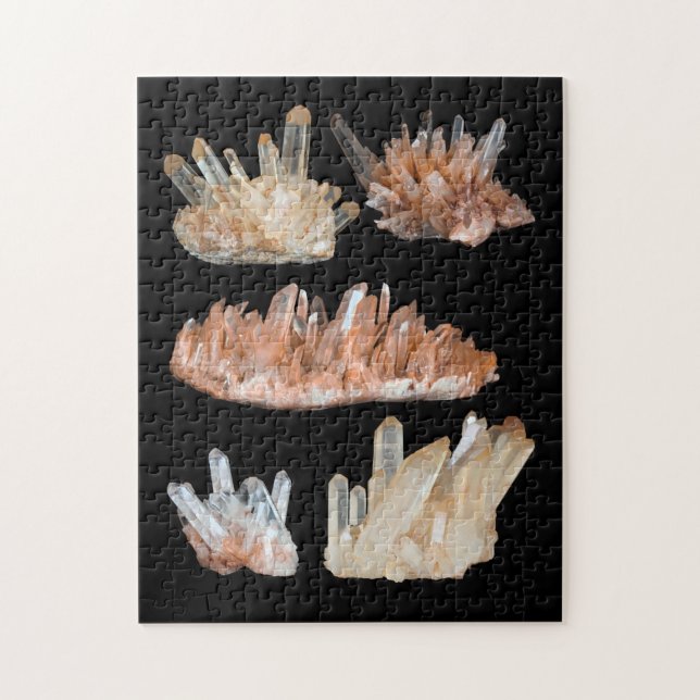 Puzzle cristaux de quartz pierres gemmes images géologie (Vertical)