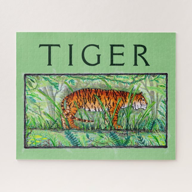 Puzzle Croc de tigre asiatique (Horizontal)