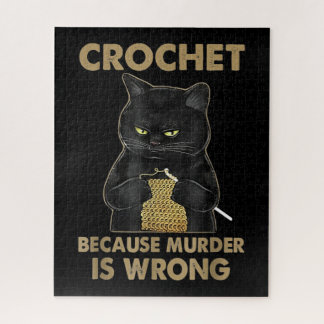 Puzzle Crochet Parce Que Le Meurtre Est Mal Crochet Chat 