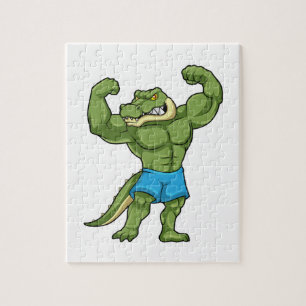 Puzzle Crocodile comme Bodybuilder extrême