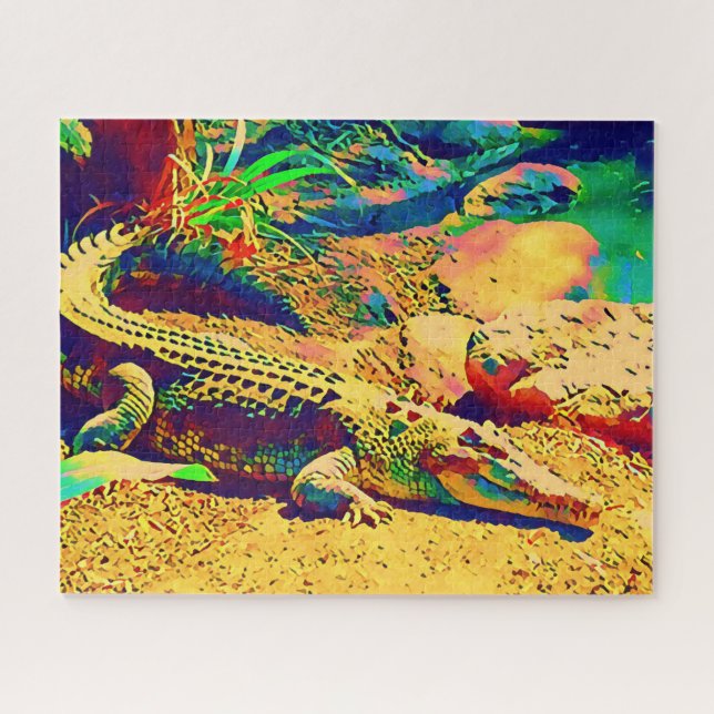 Puzzle Crocodile tropical Queensland défi (Horizontal)