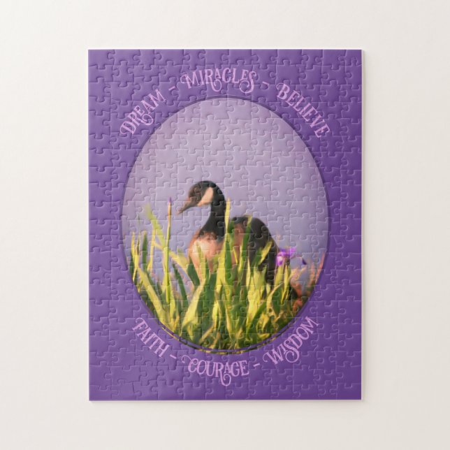 Puzzle Croire Canada Oie Irises Nature Inspirationnelle (Vertical)