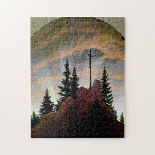 Puzzle Croix dans les montagnes, Friedrich (Vertical)
