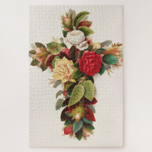 Puzzle Croix de roses, illustration de l'ère victorienne