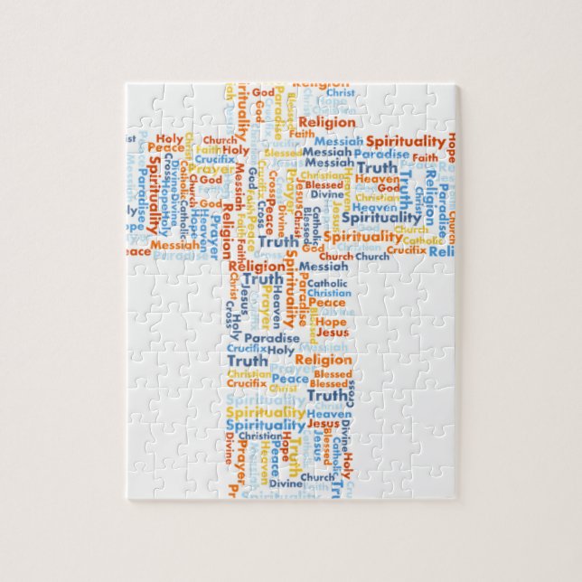 Puzzle Croix faite de mots (Vertical)
