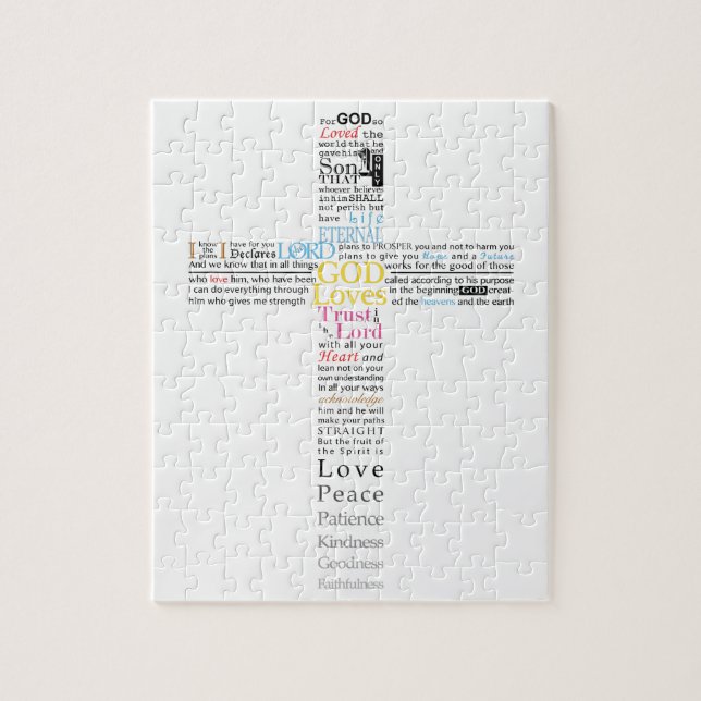 Puzzle croix typographique (Vertical)