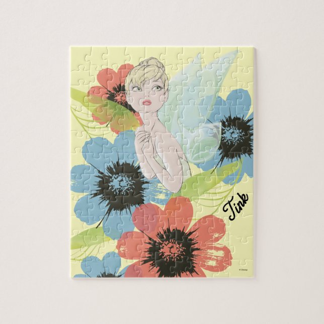 Puzzle Croquis Clochette Avec Fleurs Cosmos - Enfants (Vertical)