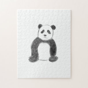 Puzzle Croquis de panda en noir et blanc