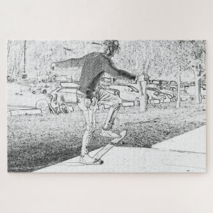 Puzzle Croquis de skateboard