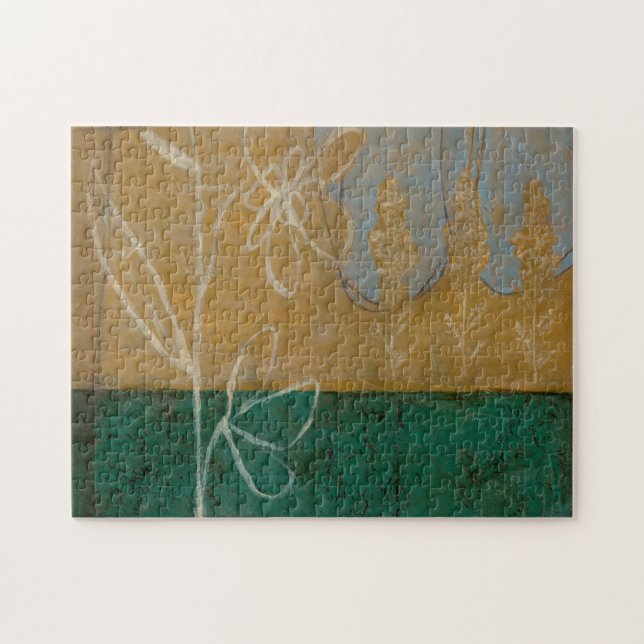 Puzzle Croquis floral avec Fleur sauvage et Plante (Horizontal)