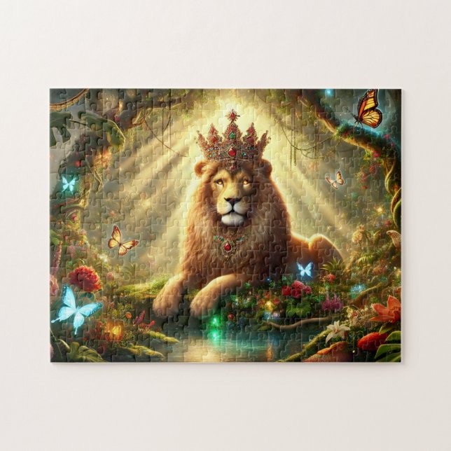 Puzzle Crowned Lion of the Enchanted Forest (Horizontal)
